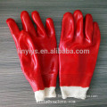 Wholesale pvc fully coated gloves with knit wrist from factory
